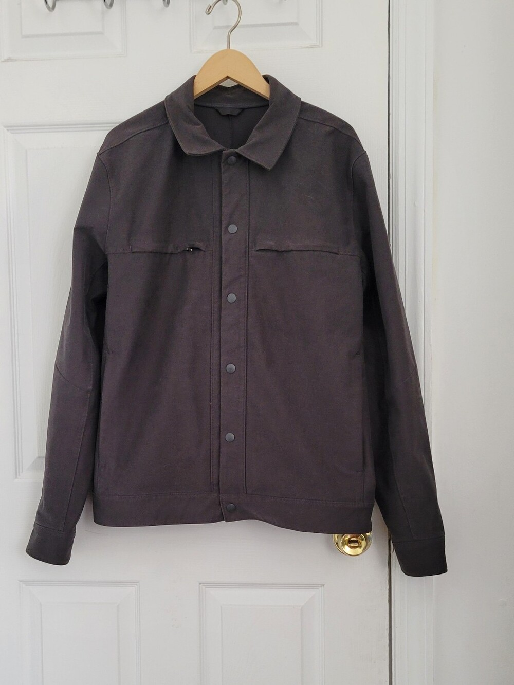 Lululemon city Excursion Men's Dark  Grey Button-Front Jacket